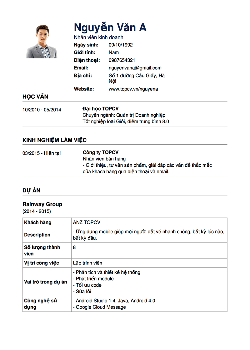 CV và Kỹ Năng
